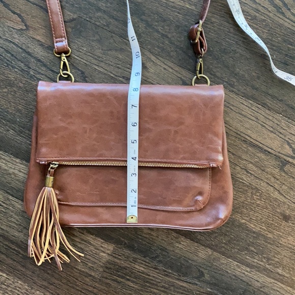 Joy Susan Brown Leather Crossbody Bag Purse EUC - Picture 4 of 8